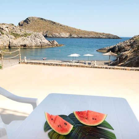 Beachfront Studio Kyma West ~ Crete's Hidden Gem Kaloi Limenes Exterior foto